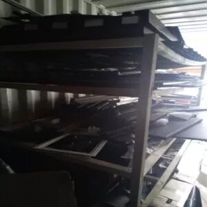 Explore an extensive 40ft container stocked with a wide array of shed parts and accessories.