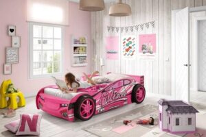 Girls Car Bed by Zoomie Kids Single (3') Solid Wood