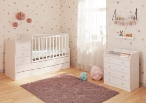 Polini Kids Simple 1100 convertible cot bed by garbzies marketplace