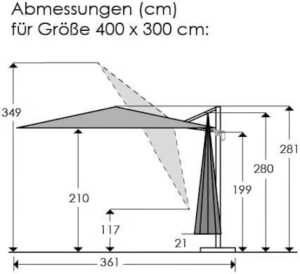 Schneider - Umbrella Rhodos Grande Cantilever Parasol Anthracite Approx. 400 x 300 - Image 2