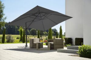 Schneider - Umbrella Rhodos Grande Cantilever Parasol Anthracite Approx. 400 x 300