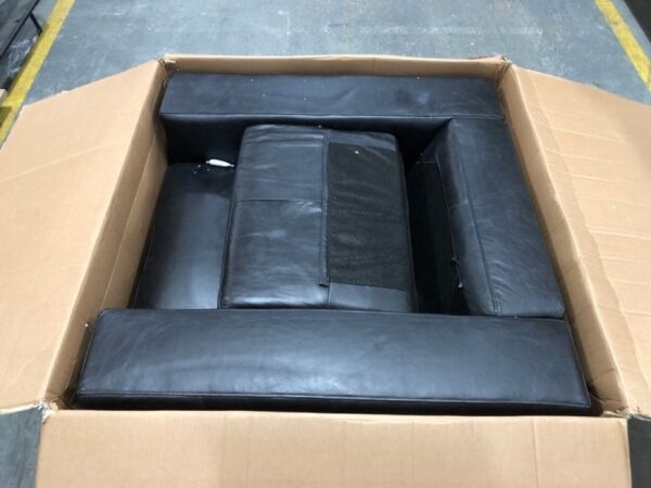 armchair black leather verona
