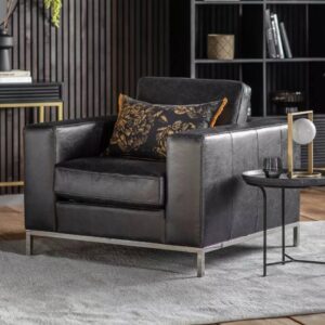 armchair leather verona black arm chair