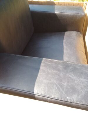 leather armchair black verona