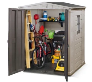 Shed 6ft x 6ft Garden Storage Shed Keter Plastic Factor 6x6 Shed Chesterfield - Image 2