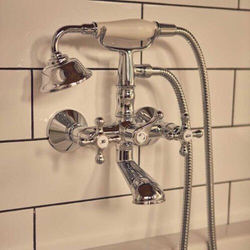Roca Carmen Wall-Mounted Twin Lever Bath/Shower Mixer - A5A014BC00