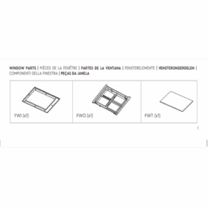 Keter Spare Parts -Keter Factor Shed Replacement Spare Window YW1-FWO-FWT Keter Spare Part - Image 2