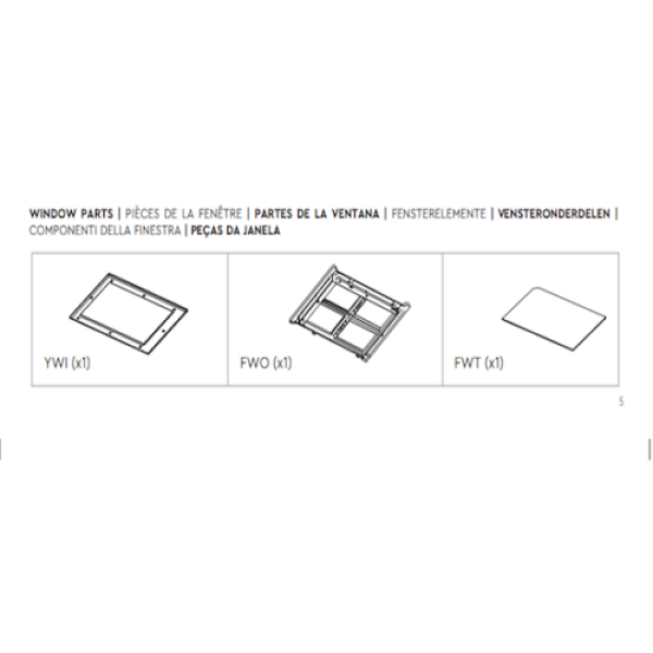 Keter Spare Parts -Keter Factor Shed Replacement Spare Window YW1-FWO-FWT Keter Spare Part - Image 2