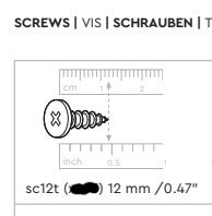 SC12T Screws - Keter Darwin Shed Spare Replacement Screw parts SC12T (20PK)
