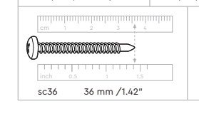 SC36 Screws - Keter Darwin Shed Spare Replacement Screw parts Sc36 (15PK)