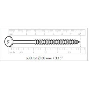 S80t Screws - Keter Darwin Shed Spare Replacement Screw parts S80t (14PK) (Copy) - Image 2