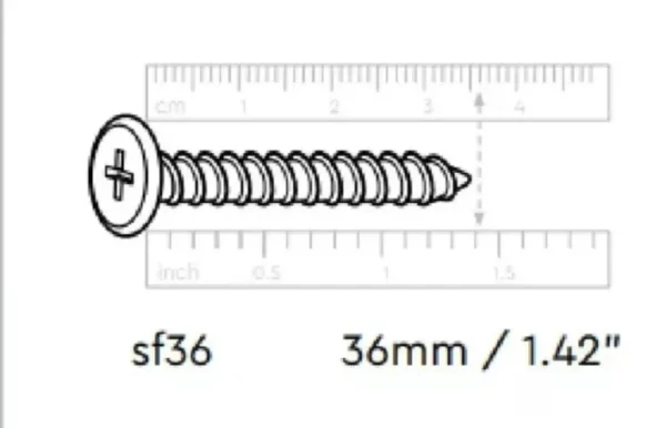 SF36 Screws - Keter Darwin Shed Spare Replacement Screw parts SF36 (15PK)