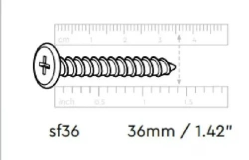 SF36 Screws - Keter Darwin Shed Spare Replacement Screw parts SF36 (15PK)