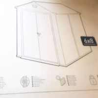 Keter Manor Apex Garden Storage Shed 6x8DD complete missing one part