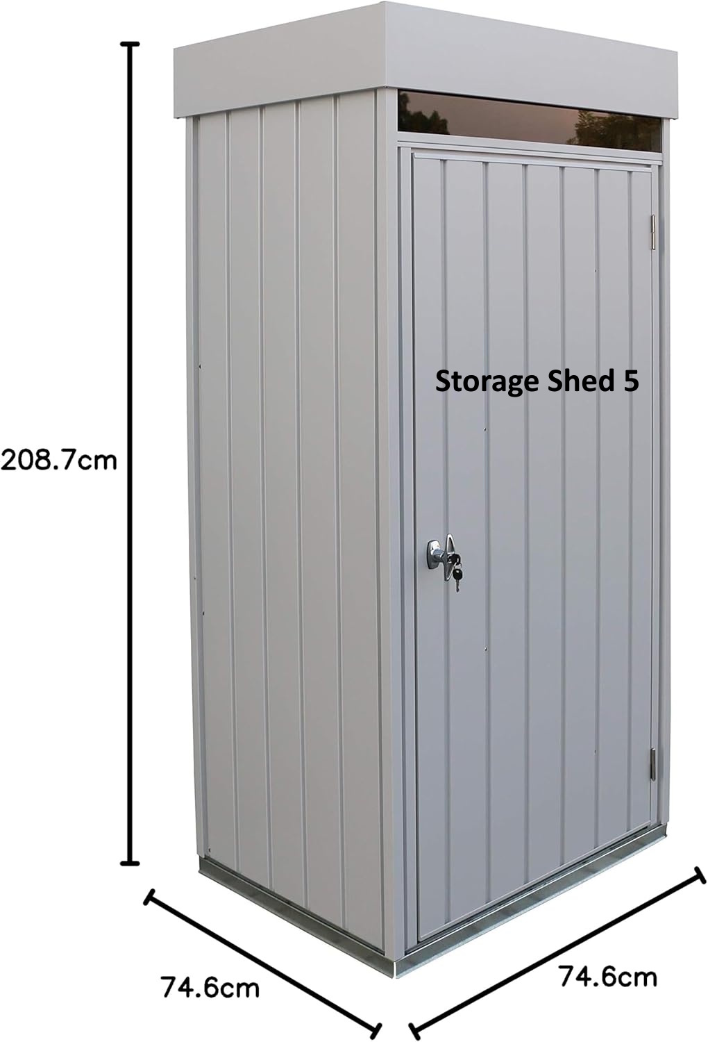 Duramax Palladium High Store Locker Single Door with Roof Garden and Front Skylight